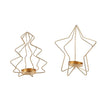 Set of 2 Tealight Candle Holders for Dining Table Centerpiece, Coffee